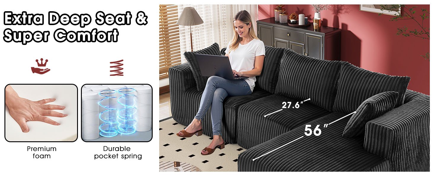 super comfort memory foam sofa