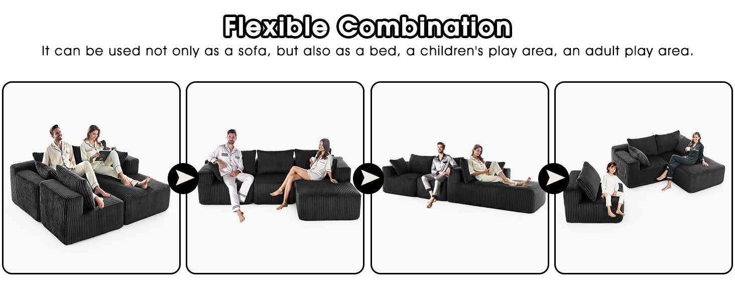 flexible combination memory foam sofa