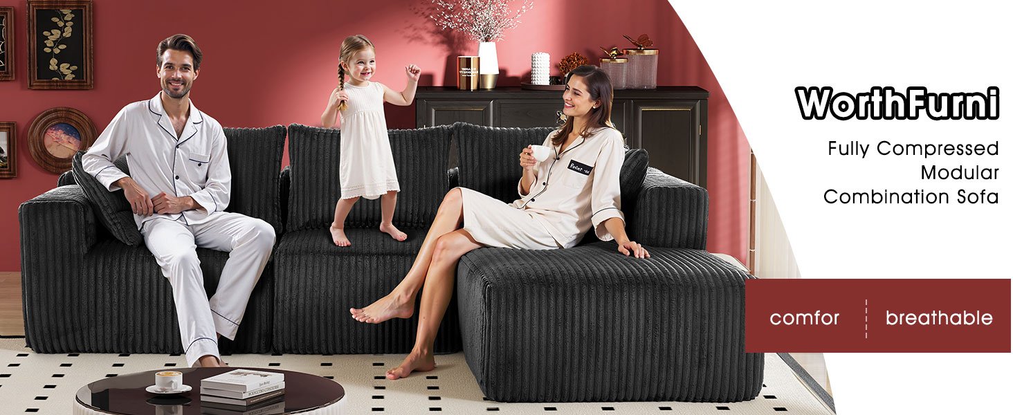 fully compressed modular sofa