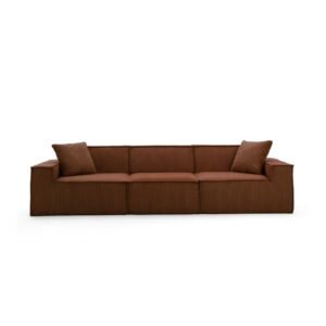 Cube Modular Sofa 3 Seater-Chestnut
