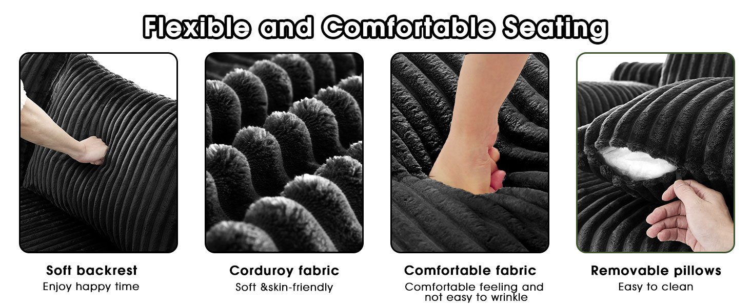 flex and comfortable seating with long hair velvet