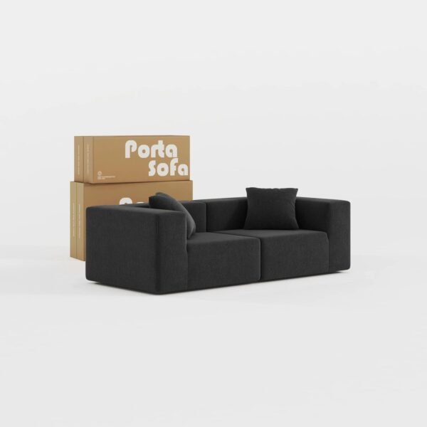 Milo Modular Sofa 2 Seater-Black - Image 2