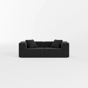 Milo Modular Sofa 2 Seater-Black