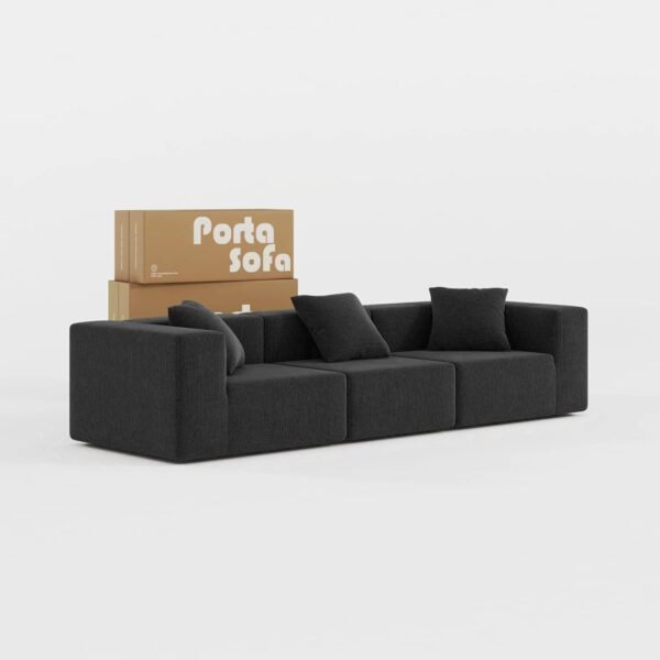 Milo Modular Sofa 3 Seater-Black - Image 3