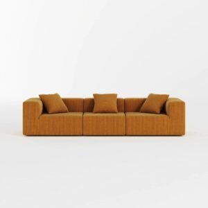 Milo Modular Sofa 3 Seater-Tangerine