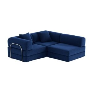 Nova L-Shaped Sofa-Blue