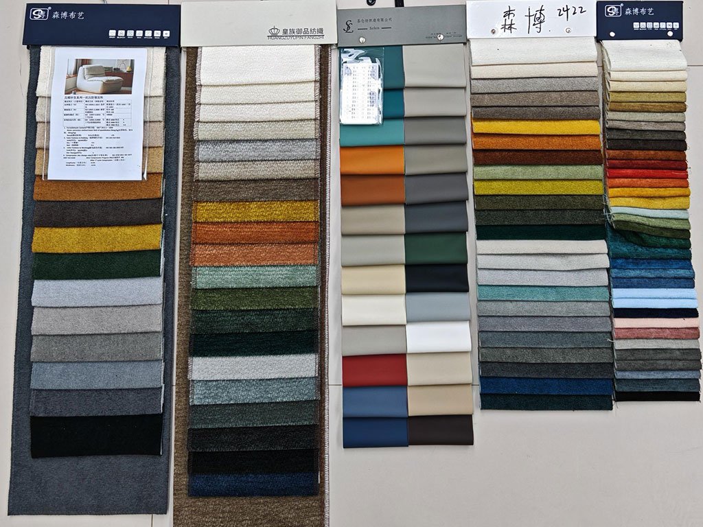 memory foam compressed sofa cover fabric color card options