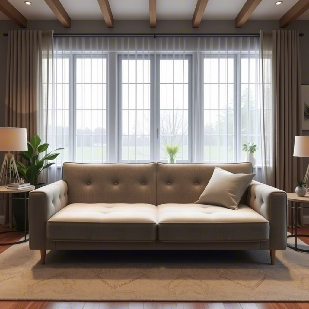 Memory Foam Compressed Sofa in a cozy living room, adding warmth and comfort to the room