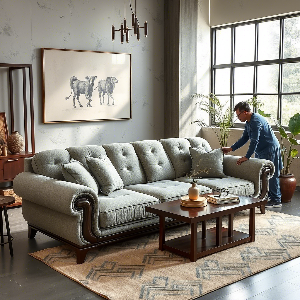 Chinese compressed sofa manufacturer testing products for durability and comfort standards