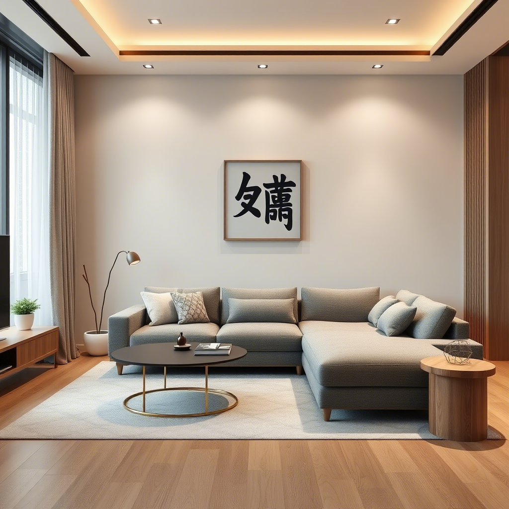 Ergonomic furniture design in a Chinese home featuring a memory foam sofa.