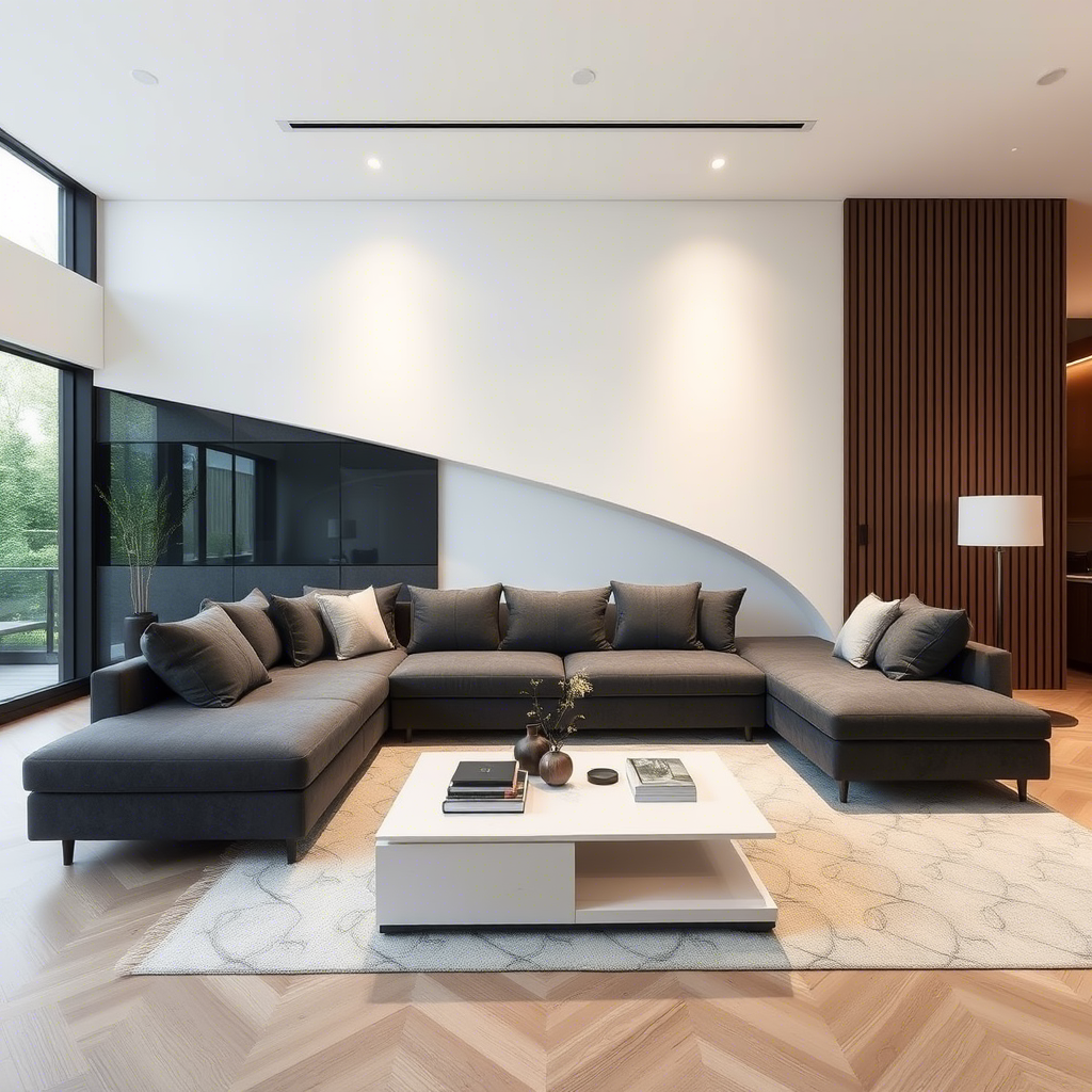 Made-in-China modern living room with memory foam sofa and minimalist decor