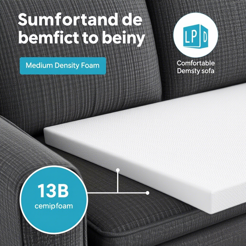 Comfortable medium density foam for everyday sofa use
